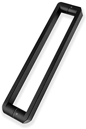 Maniglie moderne per porte interne nere opache con viti di montaggio, dimensioni 122 cm, maniglia per porta in vetro doccia con raccordi di installazione