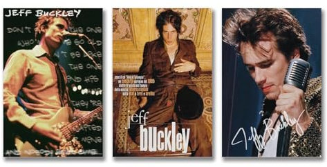 Hotoice Jeff Poster, Buckley, Musik, Retro, Vintage, Wandkunst, Leinwand, Poster, Raumdekoration, ästhetischer Druck, Dekoration, 20 x 30 cm, 3 Stück, Stil 1, 3 Stück