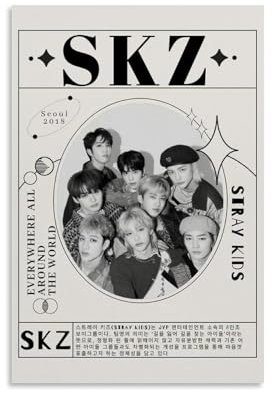 Stray Poster Kids Music Vintage Für Zimmer, Ästhetische Leinwand-Wandkunst, Schlafzimmer-Dekor Poster 24x36inch(60x90cm)