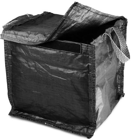Kerbside - BLACK 90 Litre - Council Bag with Weight Pad - Bag for Plastic Cans Paper Cardboard Tins Jars