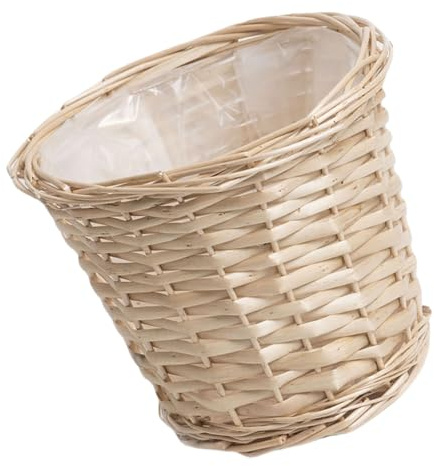 FANSHINUO Pots de fleurs faits à la main en osier tressé pour l'intérieur et l'extérieur pour plantes et fleurs en pot