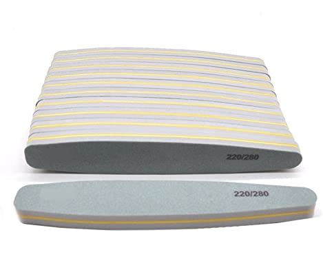 unghie doppie, blocchi di sabbia tampone unghie, 50 pezzi Lima for unghie 220/280 Spugna Carta vetrata Marrone Verde 178x2,8x1,2cm