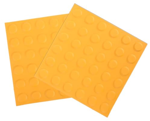 BETOOKY 2stücke Taktile Bodenplatten aus Robustem Pvc mit Erhabenen Noppen Rutschfest Langlebig für Barrierefreie Innenbereiche und Orientierungshilfe für Sehbehinderte