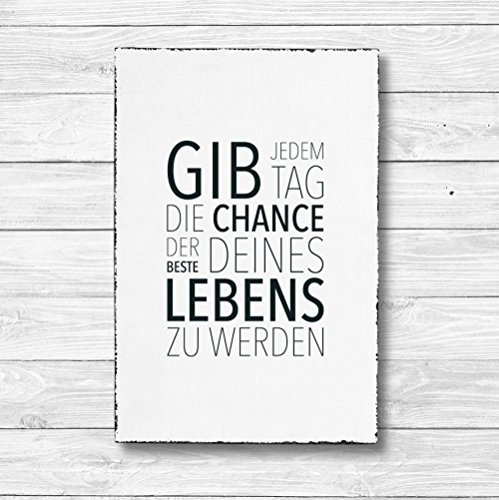 Gib jedem Tag die Chance - Dekoschild Wandschild Holz Deko Wand Schild 20x30cm Holzdeko Holzbild Geschenk Mitbringsel Geburtstag