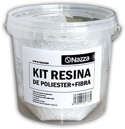 Kit di resina di poliestere + fibra di vetro per riparazioni e rinforzi