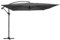 Oviala Parasol déporté 3x3m Aluminium Gris Anthracite