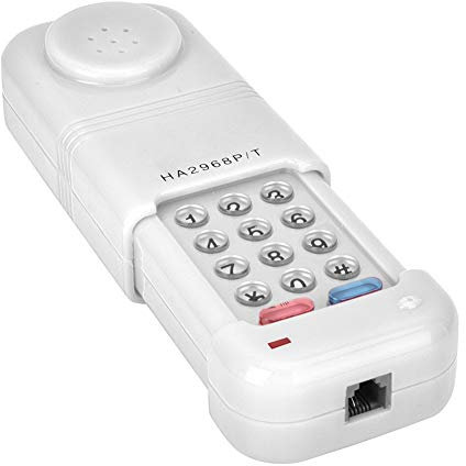 1002 Tester cavo linea telefonica, telefono controllo strumento fibra ottica telefono con conversione impulsi audio/funzione di riaggancio ricomposizione, per test di ingegneria, rosso/bianco(bianca)