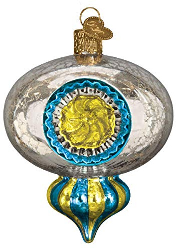 Old World Christmas Glänzendes Quecksilber-Reflexionsglas Christbaumschmuck für den Weihnachtsbaum