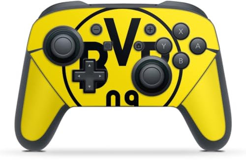 DeinDesign Skin kompatibel mit Nintendo Switch Pro Controller Folie Sticker Borussia Dortmund Sterne BVB