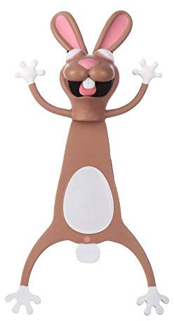 Cartoon-Lesezeichen, 3D-Stereo-Tier-Design, niedliches PVC-Lesezeichen, Ouch-Serie, lustig, kreatives Geschenk für Kinder, Erwachsene (Kaninchen)