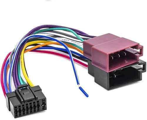 AUTOZOCO Cable Adaptador de audio, Cable de conexión ISO para radio coche, 15 cm, Compatible con Alpine CDA CDE RM R RB E RI CDM Flex
