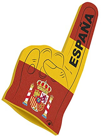 HIGH FIVE FINGERS Spanien Fahne Weltmeisterschaft Europameisterschaft Flagge Fanartikel | Schaumstoff Hand für Spiele, Stadion, Events | One Size | 44 x 22 x 2,5 cm | Spain