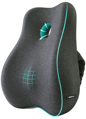 Lendenwirbelstützkissen, ergonomisches Design, orthopädische Rückenlehne zur Linderung von Rückenschmerzen, Memory-Schaum, Rückenstütze für Bürostuhl, Computerstuhl, Autositz, Liege und Couch
