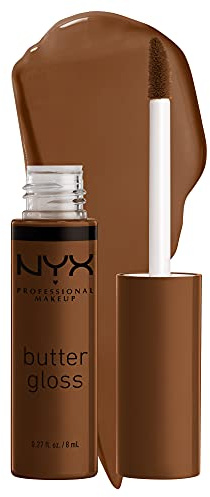 NYX PROFESSIONAL MAKEUP Butter Gloss Brown Sugar, Non-Sticky Lip Gloss - Caramelt (Medium Brown)