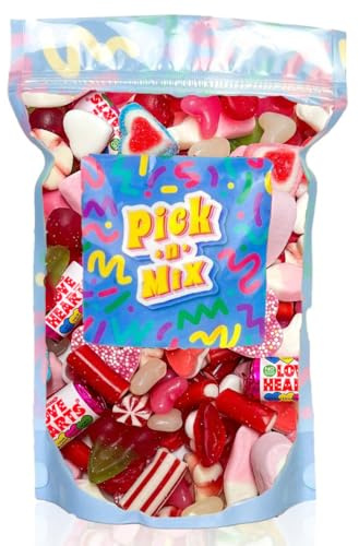 Love Heart Sweets | Wedding Pick n Mix Sweets | Valentines Candy Gifts Red, Pink & White Sweets | Love Hearts Wedding Sweet Mix 800g