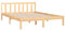 vidaXL Bois de Pin Massif Cadre de Lit Sommier à Lattes Lit Double Lit Adulte Cadre à Lattes sur Pied Chambre à Coucher Intérieur 160x200 cm