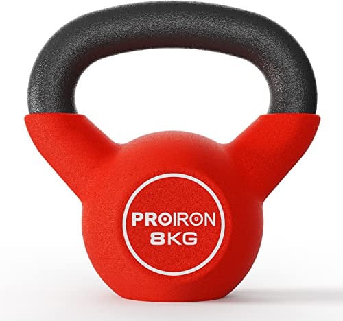 PROIRON Kettlebell, Kugelhantel mit hochwertiger Neoprene Coated, 8 kg | Bodenschonend | Schwunghantel Rundgewicht Neopren