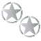 Kit adesivi 4x4 off road Stella Militare US Army scegli colore e misura -cod. 1653- (090 ARGENTO, DIAMETRO 5 CM)