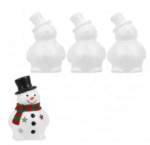 Housoutil 3st Schneemann Aus Styropor Floral Schaum Ball Styropor Bastelset Styroporbälle Schneemann Basteln Zubehör Styroporfiguren Ornament Ornamente Weihnachten Kind Weiß