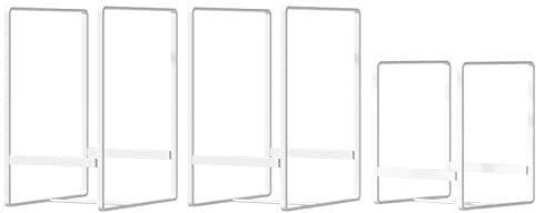 Hikinlichi Plate Organizers Holders 3 Pack Upright Cabinet Dish Drying Racks Metal Plate Dish Organizers Racks Stands for Countertop and Cupboard White