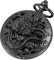 Tiong Vintage Mechanische Skelett Taschenuhr mit Kette Einzigartige gravierte Drachen Steampunk Männer Taschenuhr Antike Anhänger