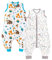 Chilsuessy 2er Pack Baby Schlafsack Sommer mit Füßen 0.5 Tog 100% Baumwolle Kinder Sommerschlafsack für Jungen und Mädchen, Glück Tiere+Waldtiere, 80cm/Baby Höhe 90-100cm