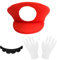 YOUYIKE Disfraz Accesorios, Disfraz Accesorios de Super Bros Cosplay, Rojo Gorra, Barba y Guantes, Halloween Carnaval Navidad de Hombre, Mujer, Adulto