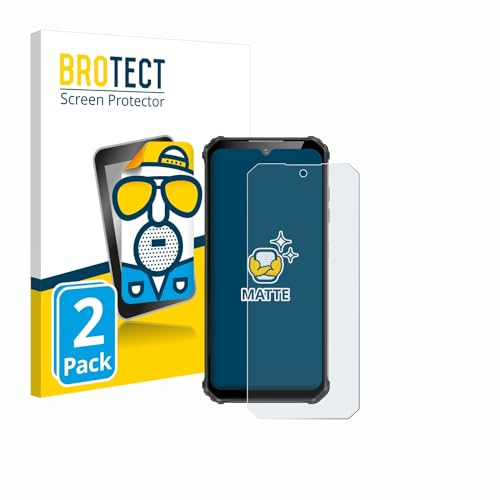 BROTECT Schutzfolie für Oukitel WP22 | 2 Stück Entspiegelnder Displayschutz Made in Germany Matte Displayschutz-Folie Anti-Reflex Anti-Fingerprint Einfache Montage