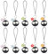 craspire 10 Stück Niedliche Kohlekugel Undurchsichtige Handy-Anhänger, 5 Farben, Acryl, Stern-Cartoon-Anhänger, Schlüsselanhänger, Auto-Hängende Geldbörsen-Anhänger, Geschenk, Damen-Accessoires