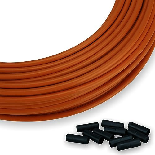 Fahrrad Schaltzughülle ⌀ 5 mm, 4 Meter, gerollt, farbig, Farben zur Auswahl, Schaltzughülle 5 mm Schaltaußenhülle Außenhülle Schaltzug Bowdenzug (Schaltzughülle, orange)