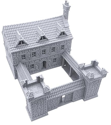 EnderToys Ironhelm Barracks - DND Terrain Compatible with Dungeons and Dragons, Warhammer 40k, 28mm Miniature Wargaming, Tabletop RPGs, Wargame Scenery