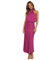 FYMNSI Damen Satin Kleid ?rmellos Lang Abendkleider Krawatte Taille Elegant f?r Hochzeit Cocktailkleid Partykleid Maxikleid Sommerkleid Satinkleid Wickelkleid Hochzeitsgast Ballkleid Vintage Rose S