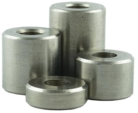 Distanzhülse aus Edelstahl für M6 (5 Stück) - Ø außen: 15 mm; Ø innen: 6,5 mm; Länge: 10 mm - Abstandshalter - Distanzscheibe - VA Abstandshülse - rostfrei