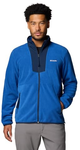 Columbia Men's Sequoia Grove Full Zip Fleece, Mountain Blue/Collegiate Navy/Spicy, XL