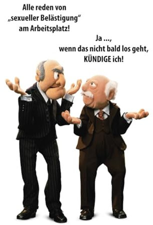 Ontrada Blechschild 30x40cm gewölbt Waldorf Statler Muppets Belästigung Schild