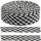 AERZETIX - C73681 - Dekoratives Schrägband 4.5 Meter x 18 mm mit Quadrat-Muster - Farbe schwarz/Weiß - aus Polyester/Baumwolle