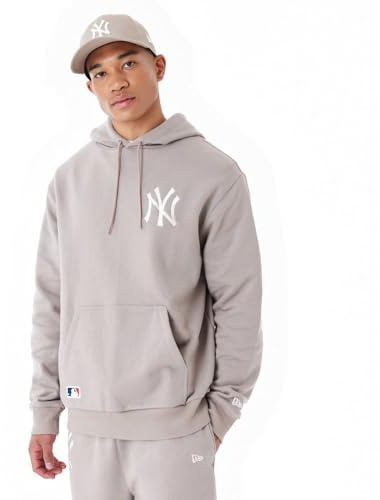 New Era Oversized Hoody New York Yankees ash Brown - L