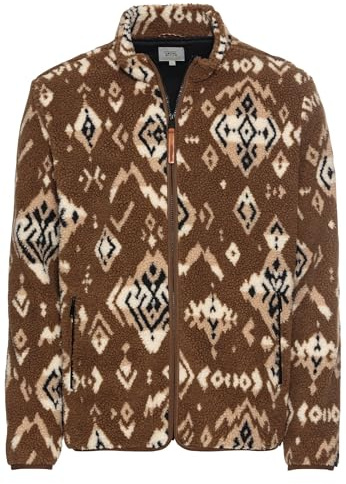 camel active Herren Fleecejacke mit Stehkragen