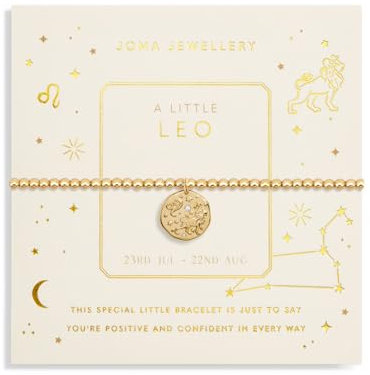Joma Jewellery Sternzeichen „A Little Leo“ Vergoldetes Armband mit 17,5 cm Stretch