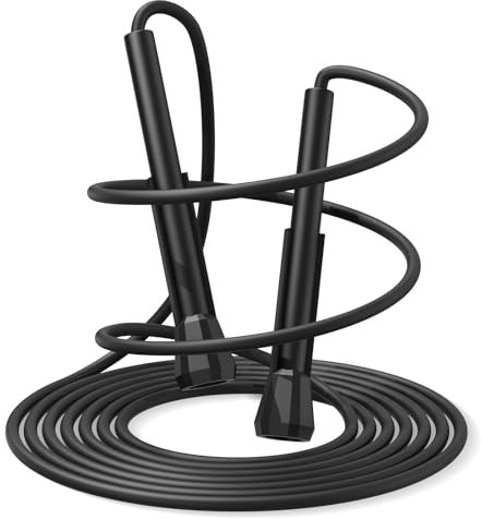 Flintronic Corda per Saltare, 2,8 m Corda Da Salto Regolabile, Salto della Corde con Impugnatura Antiscivolo, PVC 5mm, Corda per Fitness, Perdita di Peso, Allenamento, per Uomini e Donne Bambini
