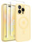 CAPRARO Magnetic for iPhone 15 Pro Max Case, [Compatible with MagSafe] [Full Camera Protection] [14FT Drop Protection] Shockproof Protective Slim Translucent Phone Case, Jasmine Yellow