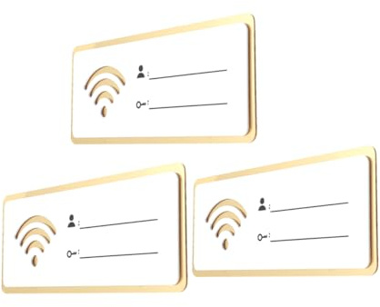 FUNOMOCYA 3pezzi Cartello Wifi in Acrilico Password Promemoria Wifi Per Hotel Cartello Da Tavolo in Acrilico Segnaletica Per Ufficio