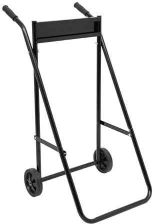 KinHall Außenborder Transportwagen Außenborder-Boot-Motor-Träger, Faltbarer Transportwagen mit Solid Wheel 70kg Schwarz