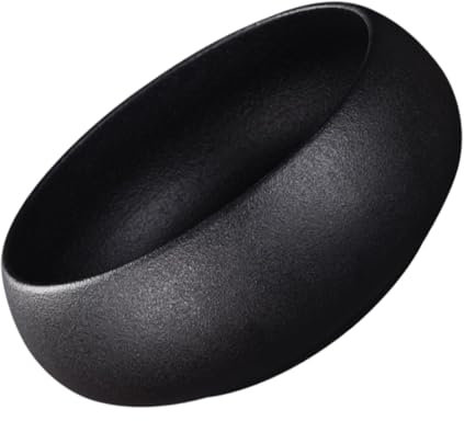 WATIIFUFU Ciotola per Lavaggio tè Ceramica Nera da Accessori per Cerimonia del tè Design Elegante e Retro Materiale Resistente e Facile da Pulire