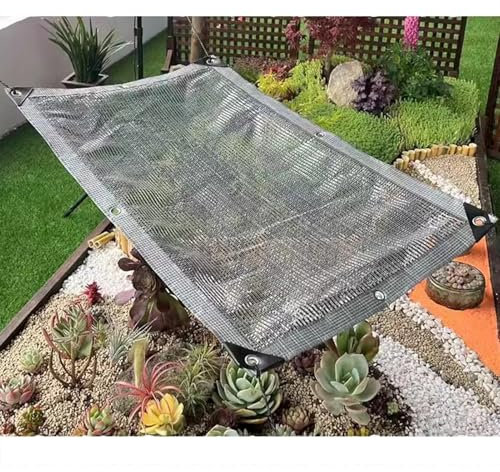 Filet d'ombrage en feuille d'aluminium à 55 % pour serre extérieure, isolation thermique, refroidissement anti-âge, idéal pour les légumes, le camping, les abris auto, 4 x 9 m