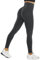 JOYSPELS Sport Leggings Damen, High Waist Push Up Sportleggins Sporthose Gym Scrunch Leggins Lang, Dunkelgrau M