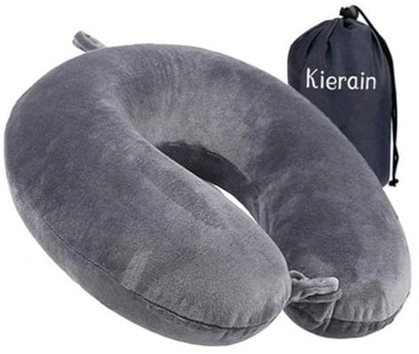 kierain Nackenkissen Flugzeug Reisekissen Memory Foam Nackenkissen Stützkissen luxuriöses kompaktes und leichtes Quick Pack für Camping Schlafrestkissen