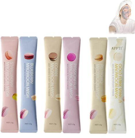 Mikabila 04 6pcs Gelee-Maskenpulver für Gesichtsbehandlungen, Peel Off Face Soft Mask Powder, für Reinigung Gesicht Naturkosmetik SPA-Qualität Reinigungsmaske für alle Hauttypen