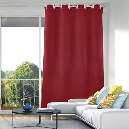 Red Blackout Curtains 84 1 Panel Black Out Window Cover for Bedroom Living Room Vertical Blinds Bay Window Curtains Decor