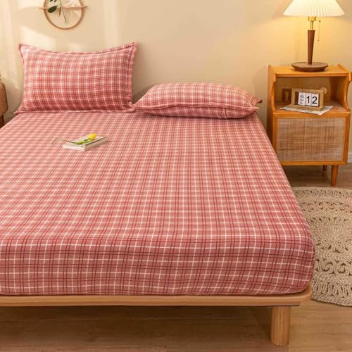 JIANINGHOME Flanell Spannbettlaken 180x200,Plüsch Spannbettlaken Winter Flanell Spannbetttuch Warme und Flauschig Bettlaken